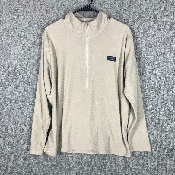 Simply Southern Sweater Womens Large Pullover Beige Recycled Half Zip Casual - Picture 1 of 6